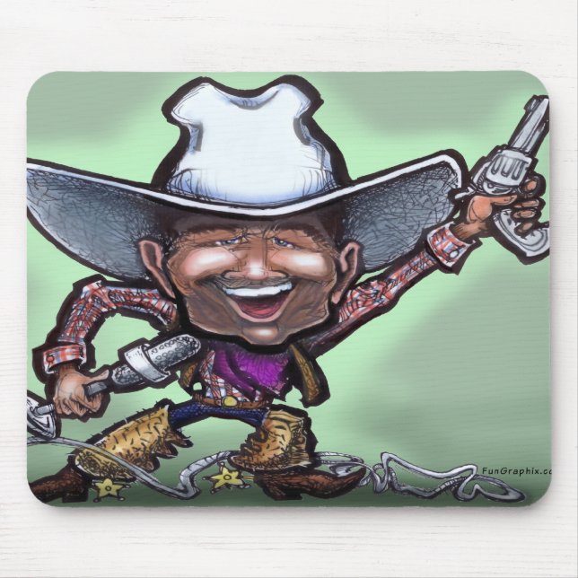 Singing Cowboy Mouse Mat (Front)