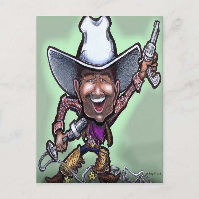 Singing Cowboy Postcard (Front)