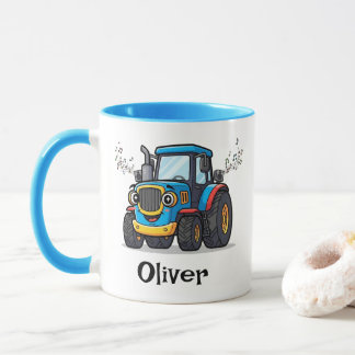 Singing Cute Musical Blue Tractor Mug
