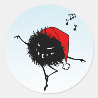 Singing Dancing Evil Christmas Bug Classic Round Sticker