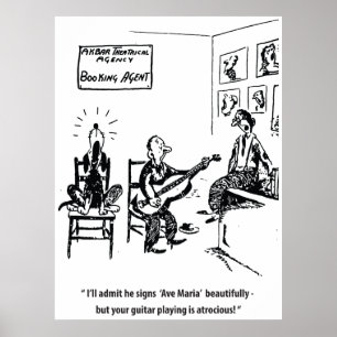 Singing Dog, Humourous vintage Poster