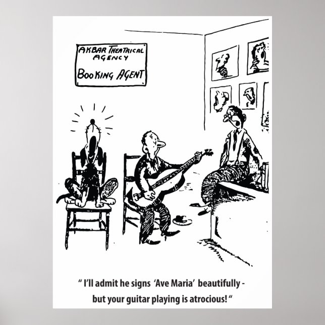 Singing Dog, Humourous vintage Poster (Front)