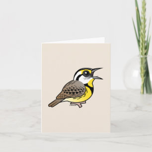 Singing Eastern Meadowlark Holiday Card