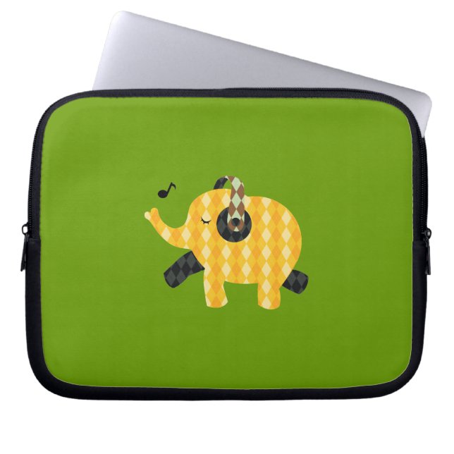 Singing Elephant Laptop Sleeve (Front)