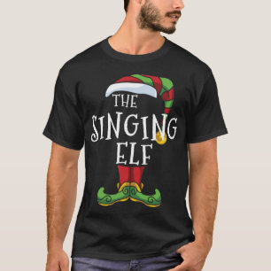 Singing Elf Family Matching Christmas Gift Pajama T-Shirt