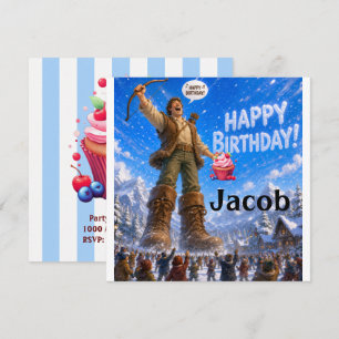 Singing Happy Birthday Card Invitation