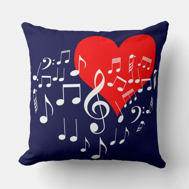 Singing Heart one-of-a-kind Cushion (Front)