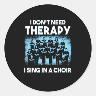 Singing In A Choir Therapy Choral Music Chorus Gif Classic Round Sticker