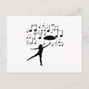 Singing in The Rain Postcard
