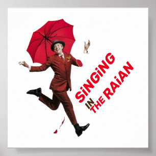 SiNGiNG IN THE RAiN Wall Art Design