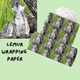 Singing Lemur Wrapping Paper
