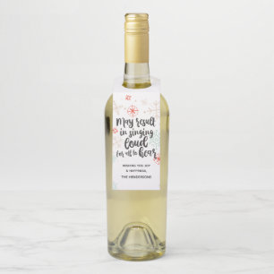 Singing Loud for All to Hear Christmas Bottle Tag