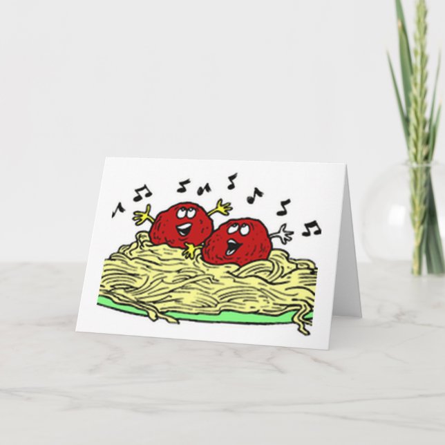 "SINGING MEATBALL" JUST FOR "YOUR" BIRTHDAY CARD (Front)