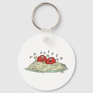 singing meatballs on spaghetti key ring