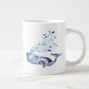 Singing Musical Blue Whale Large Coffee Mug