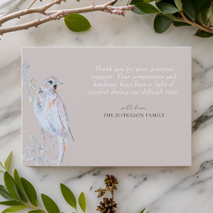 Singing Nightingale Funeral Thank You Card