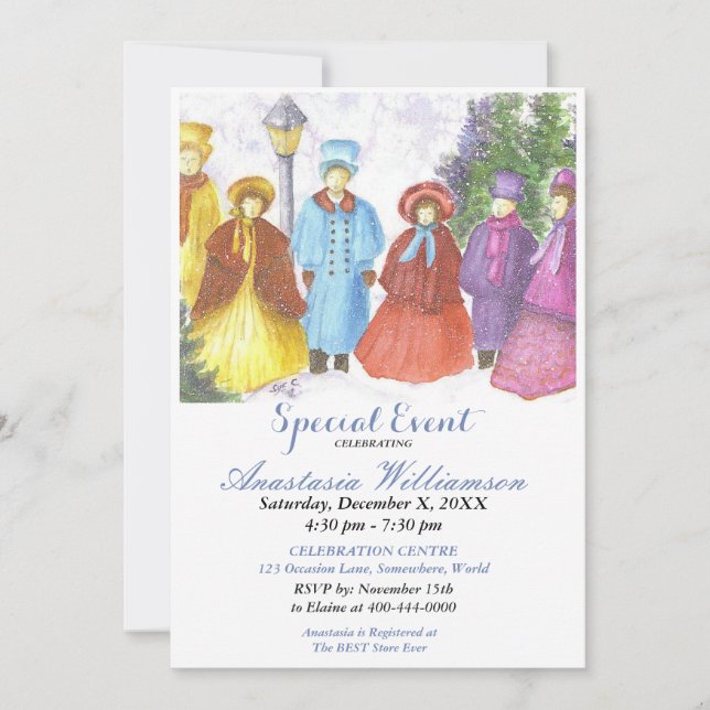 SINGING OPEN HOUSE PARTY EVENT INVITE (Front)