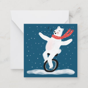 Singing Polar Bear Holiday Card Customise It!