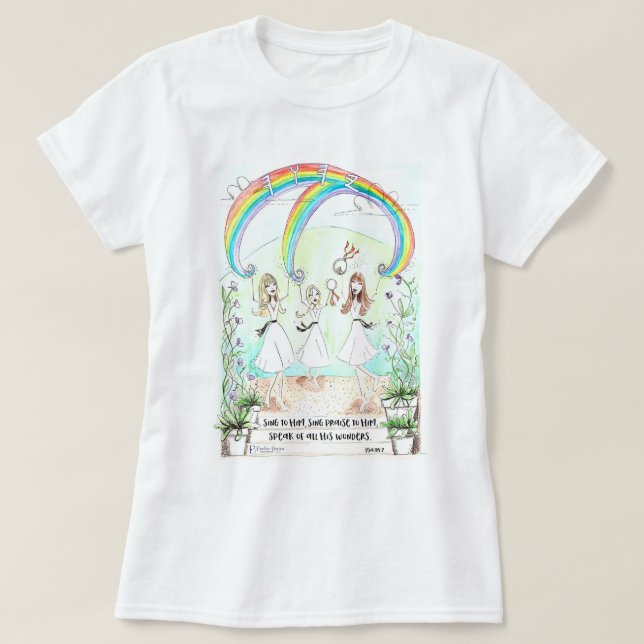 Singing Praises T Shirt (Design Front)