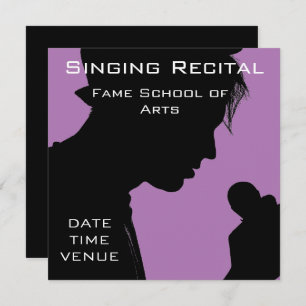Singing recital retro vocal performance invitation
