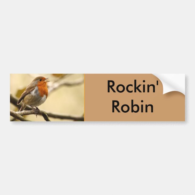 Singing Robin Bumper Sticker (Front)