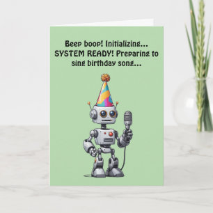 Singing Robot Birthday Malfunction! Invitation