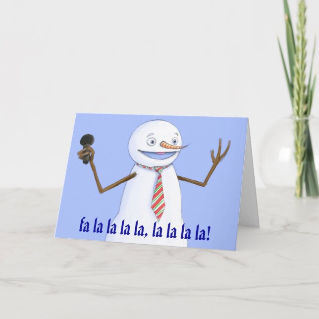 singing snowman card (Front)
