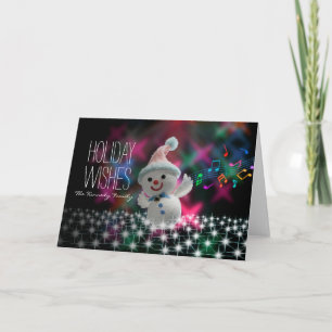 Singing Snowman Holiday Card
