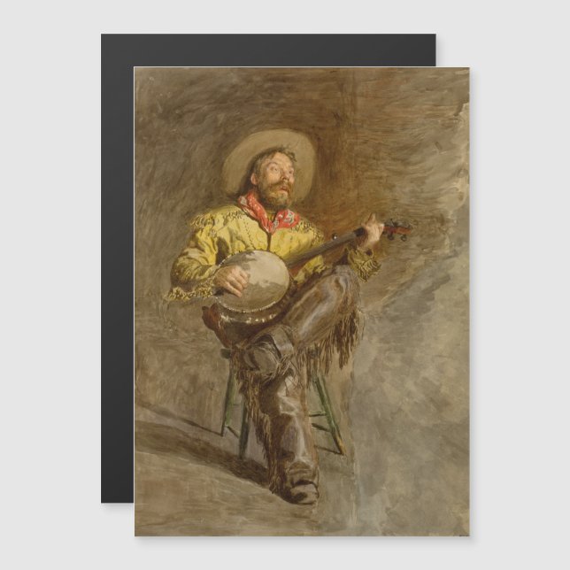 Singing Spanish Cowboy w Banjo Playing Trail Song (Front/Back)