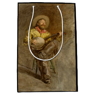 Singing Spanish Cowboy w Banjo Playing Trail Song Medium Gift Bag