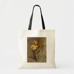 Singing Spanish Cowboy w Banjo Playing Trail Song Tote Bag