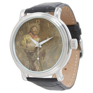 Singing Spanish Cowboy w Banjo Playing Trail Song Watch