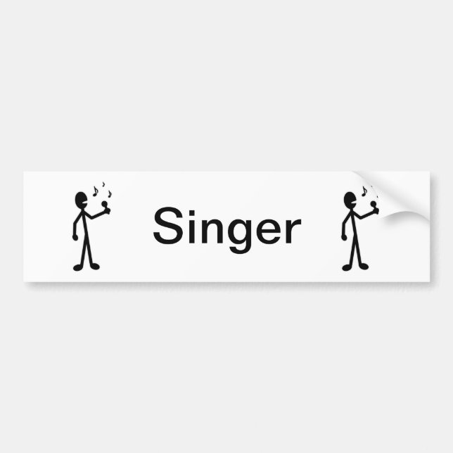 Singing Stick Figure Bumper Sticker (Front)