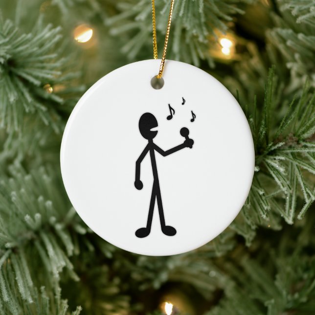 Singing Stick Figure Ceramic Tree Decoration (Tree)
