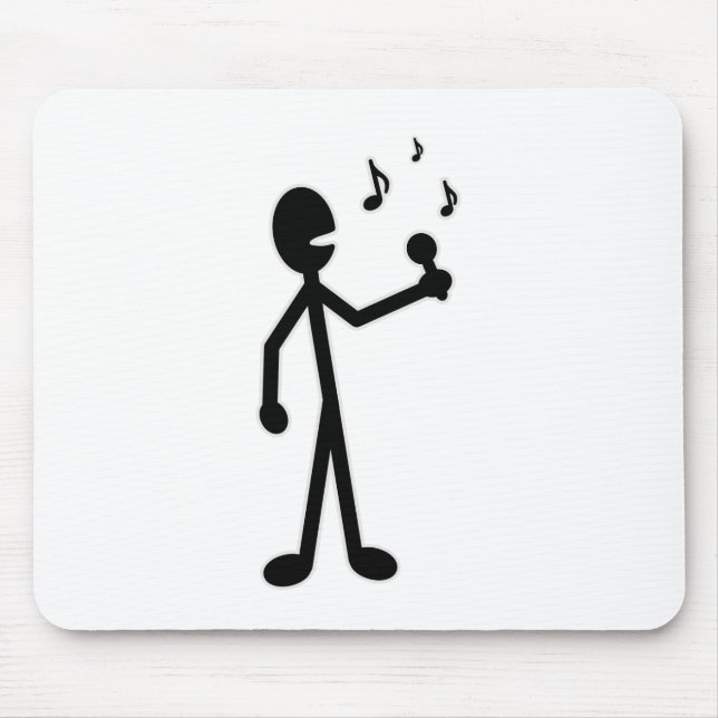 Singing Stick Figure Mouse Mat (Front)