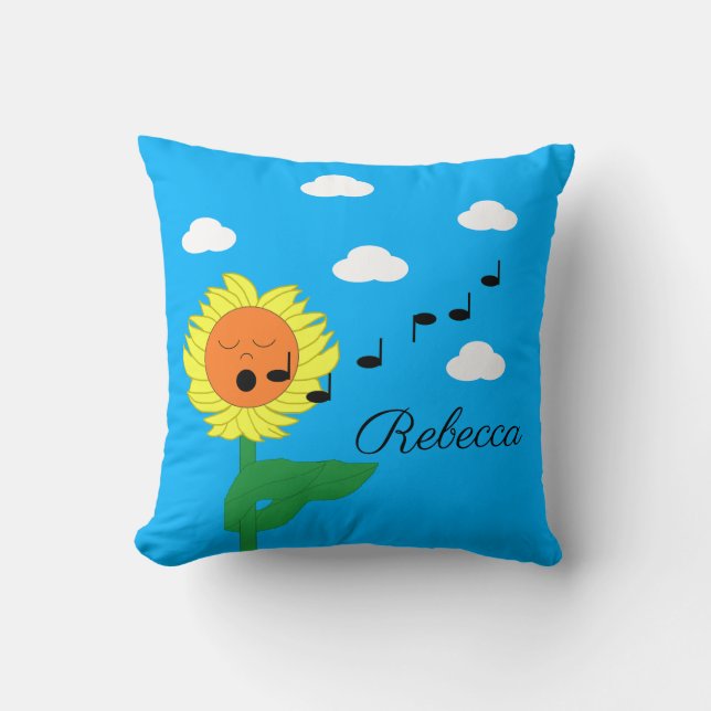 Singing Sunflower Cushion (Front)