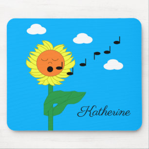 Singing Sunflower Mouse Mat