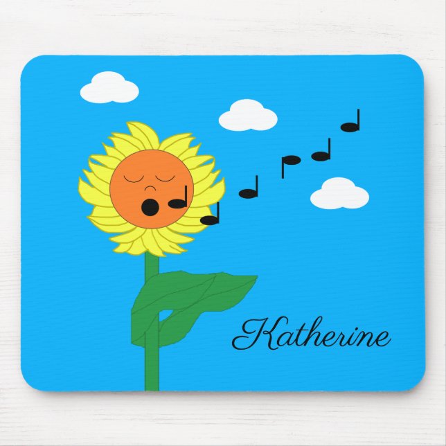 Singing Sunflower Mouse Mat (Front)