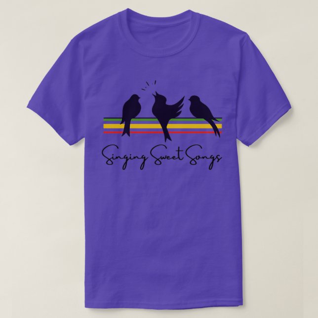 Singing Sweet Songs Three Little birds T-Shirt (Design Front)