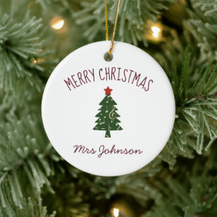Singing Teacher Customizable Gift Ornament