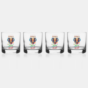 Single And At Peace With My Heart Whiskey Glass