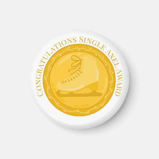 SINGLE AXEL AWARD Ice Skating Special Achievement Magnet (Front)