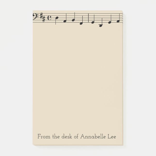 Single Bar of Music Post-it Notes (Front)