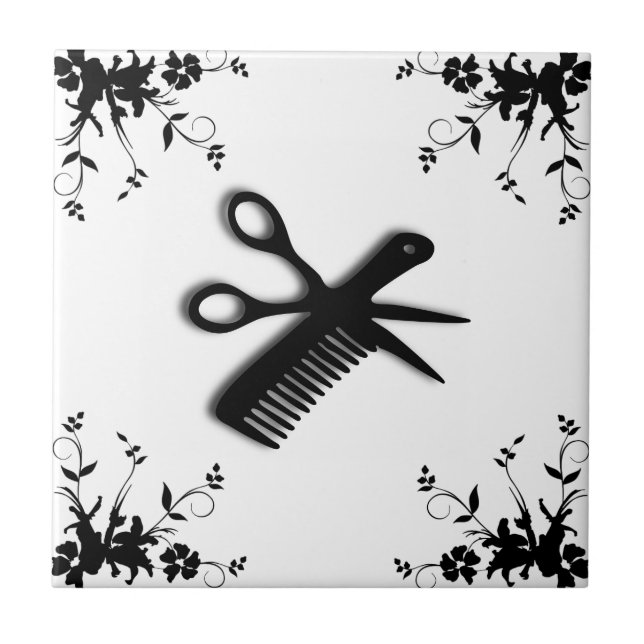 Single Book on Floral Corners Colour Tile (Front)