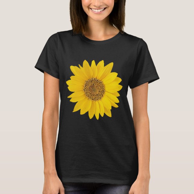 Single Bright Yellow Sunflower T-Shirt (Front)