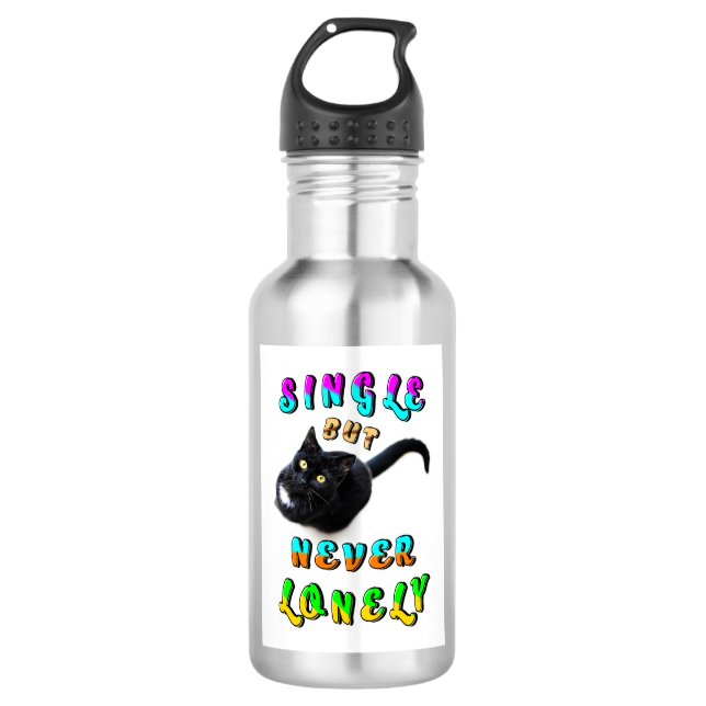 Single But Never Lonely 532 Ml Water Bottle (Front)