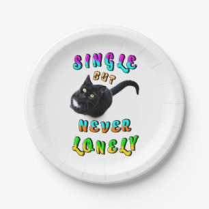 Single But Never Lonely Paper Plate