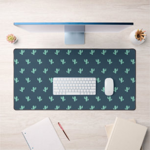 Single Cactus Pattern Desk Mat