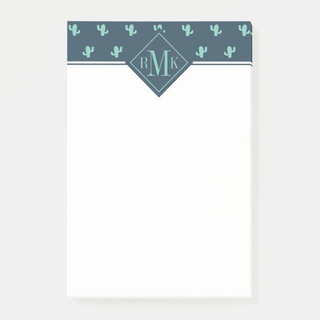 Single Cactus Pattern Post-it Notes (Front)