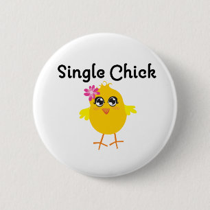 Single Chick 6 Cm Round Badge